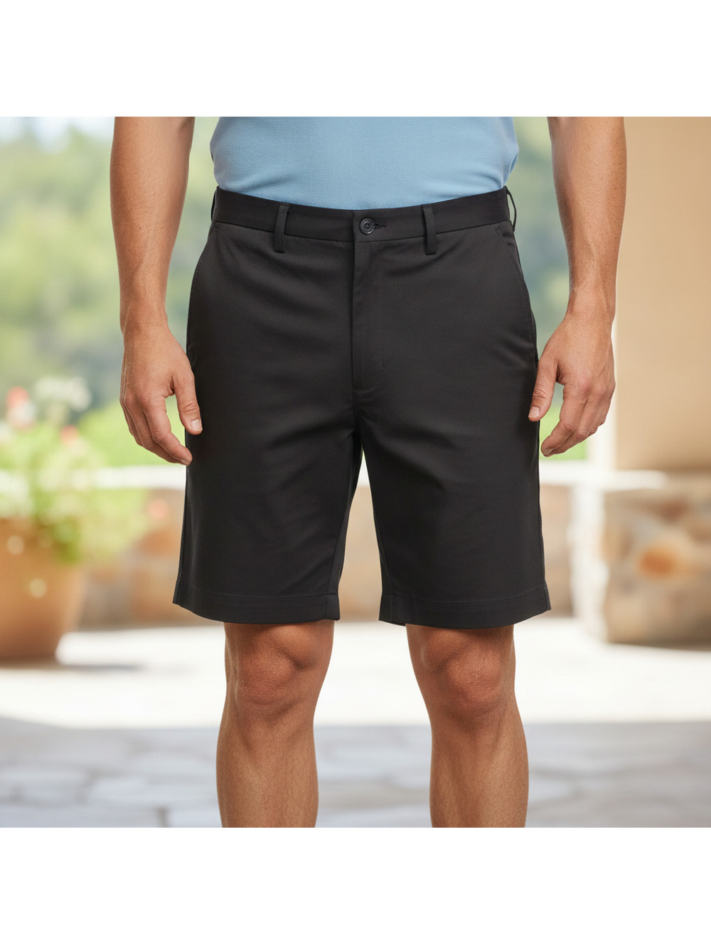 Croft & Barrow Men's Black Flat-Front Quick Dry Shorts Size 40